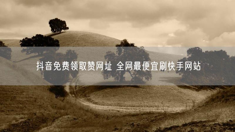 抖音免费领取赞网址 全网最便宜刷快手网站