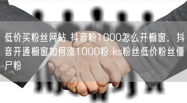 低价买粉丝网站 抖音粉1000怎么开橱窗，抖音开通橱窗如何涨1000粉 ks粉丝低价粉丝僵尸粉