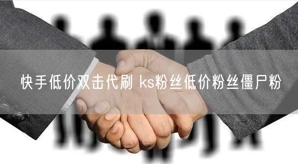 快手低价双击代刷 ks粉丝低价粉丝僵尸粉