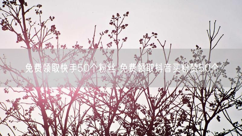 免费领取快手50个粉丝 免费领取抖音买粉赞50个