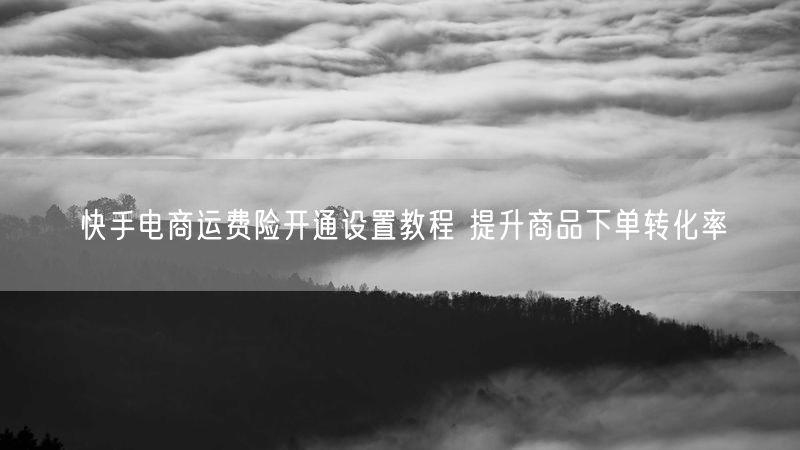 快手电商运费险开通设置教程 提升商品下单转化率